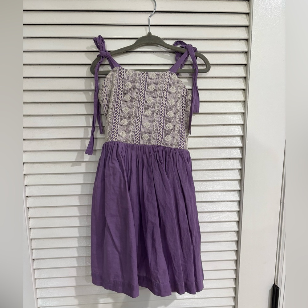 Well Dressed Wolf Purple Dress with Patterned Top